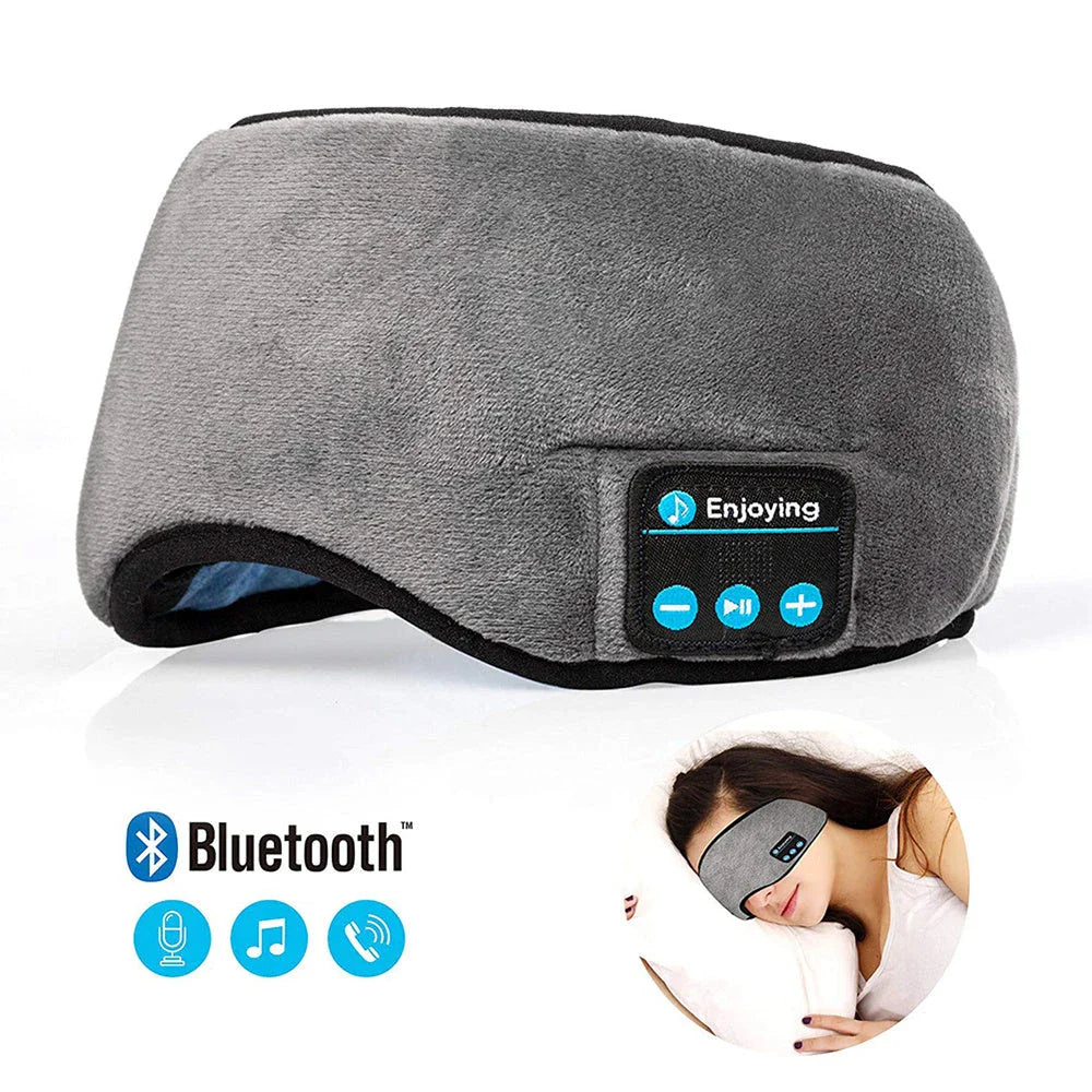 Wireless Bluetooth 5.0 Sleep Headphones with Plush Sleep Mask and Music Player