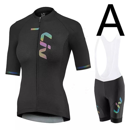 Women's leisure cycling suit in breathable polyester for comfortable rides