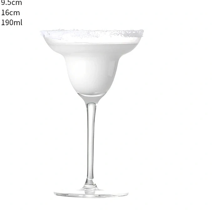 Creative transparent lead-free glass cup with seamless flat base for cocktails, 210ml capacity