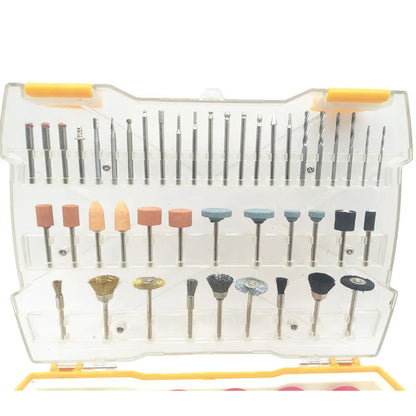 302-piece electric grinding accessory set in a 25 x 18 x 5.5 cm box compatible with Dremel rotary tools