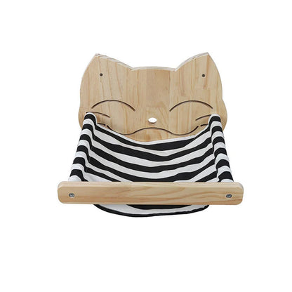 Solid wood wall-mounted cat jumping platform for pet climbing and lounging
