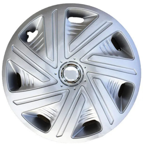 Universal ABS plastic wheel hub cover in silver colour for car wheel decoration.