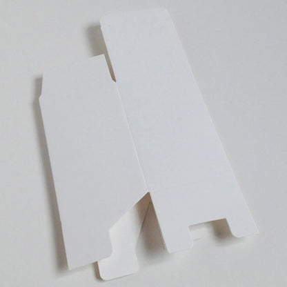 White paper storage boxes showing size variations from 3x3cm to 10x10cm base with different height options