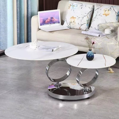 Rotary multifunctional folding table in slate, available in four color options