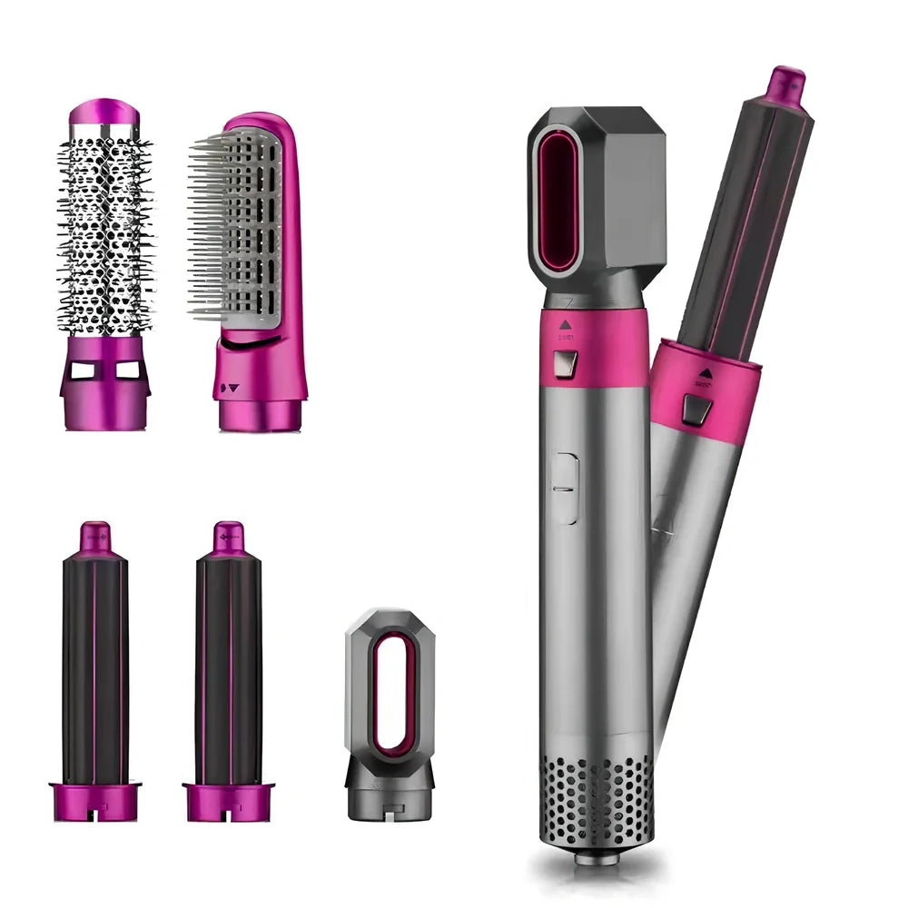 Multifunctional hot air curling iron in six colours with constant temperature technology and UK electrical compatibility
