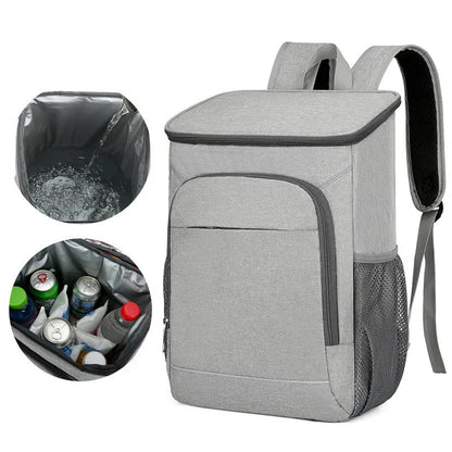 Outdoor thermal insulation backpack in oxford cloth with curved shoulder straps