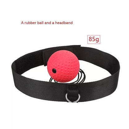 Head Worn Boxing Ball in red and black for stress relief and fitness