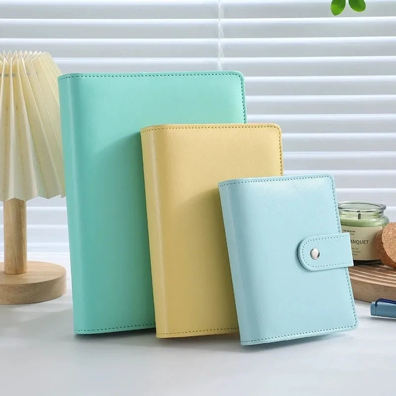 Solid colour A5 PU leather notebook shell with zipper closure in various colour options