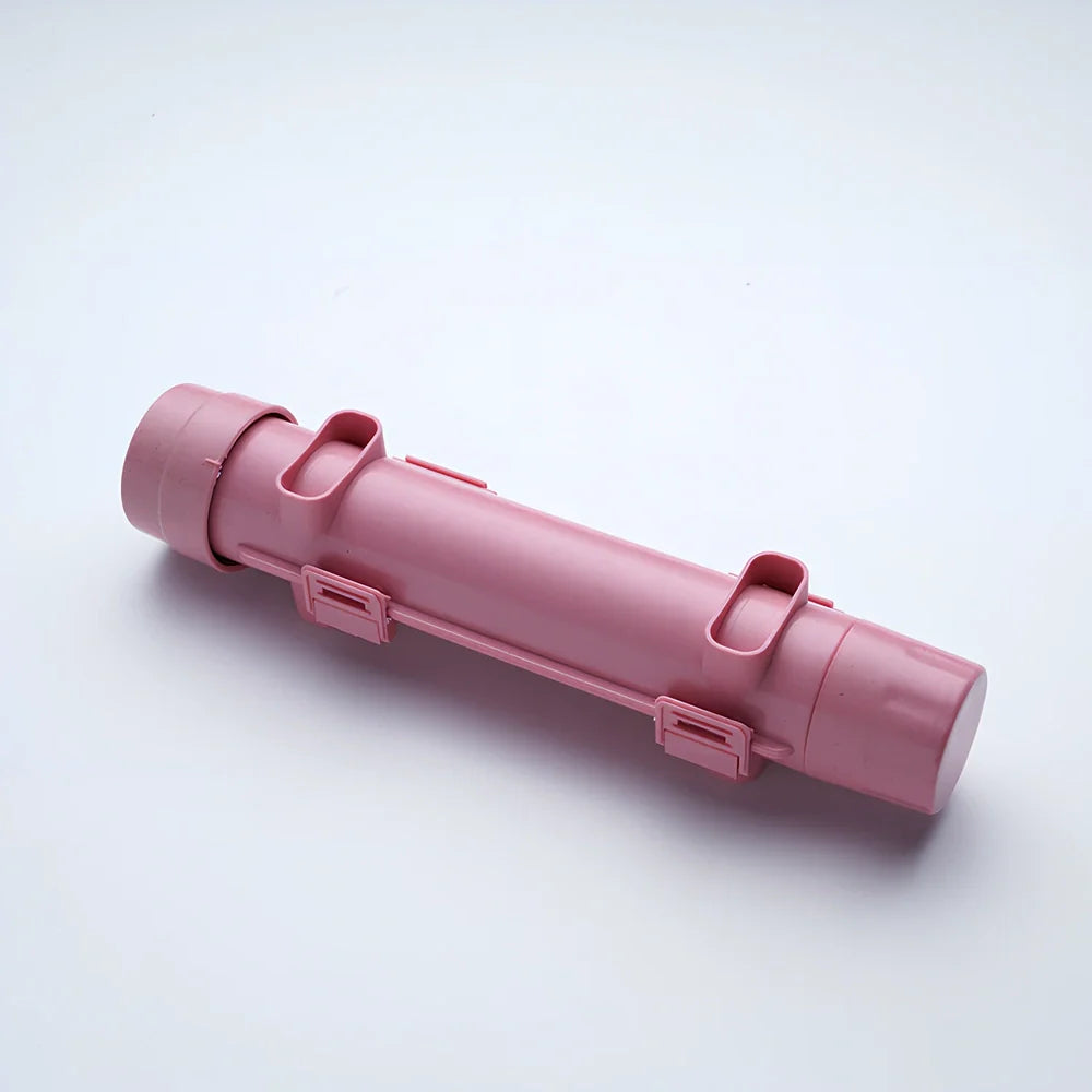 Manual sushi maker tool creating 2.5cm diameter rolls with food-grade plastic construction