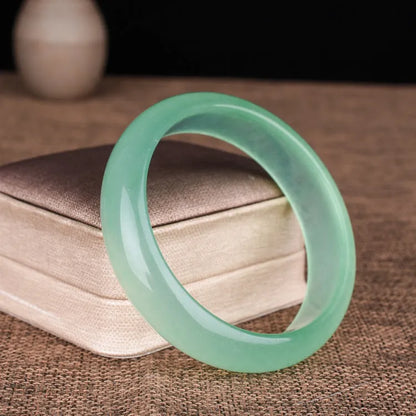 Oil cyan light green jade quartz rock bracelet for women in modern simplicity style, shown in blue and green colour options.
