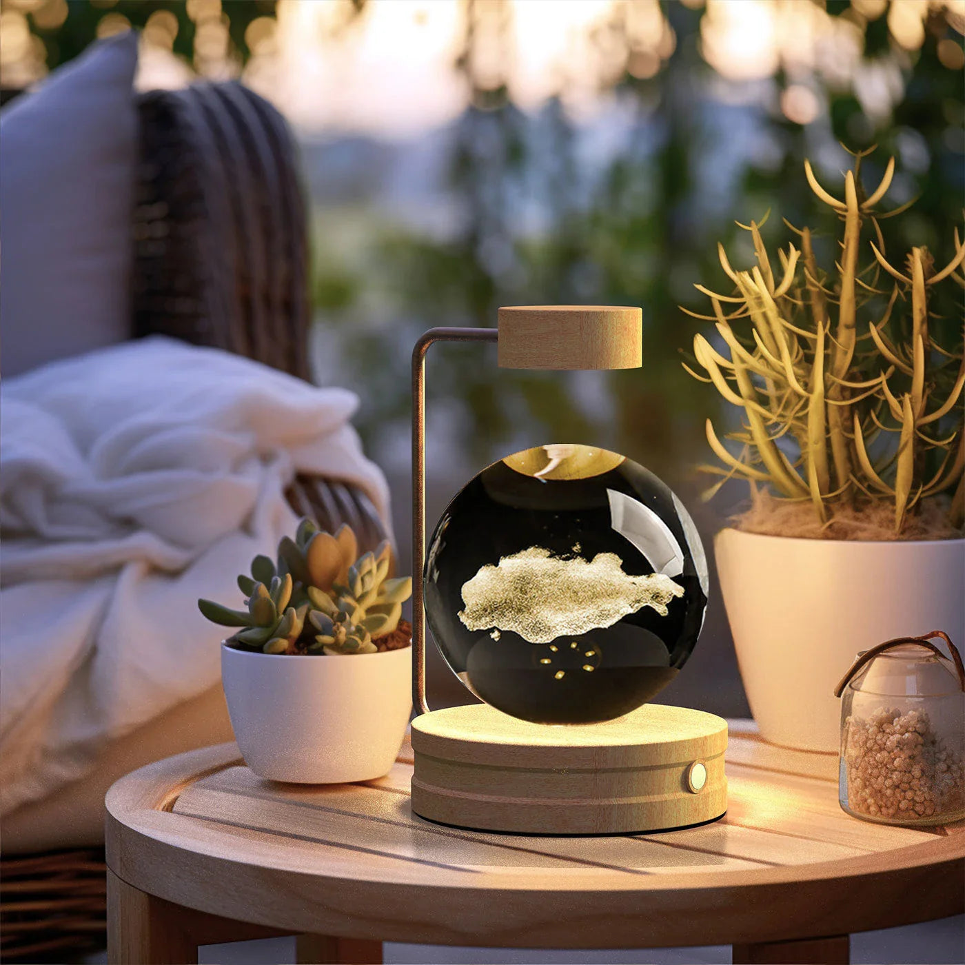 Captivating Crystal Ball Dinosaur Nightlight with Warm, Soothing Glow