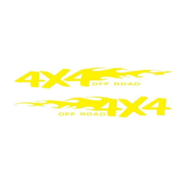 Fire Totem striped design reflective car body sticker on black background showing colour options.