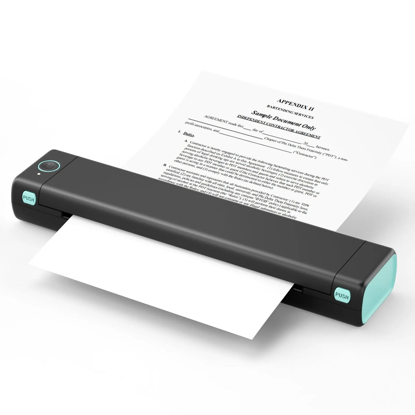 Phomemo M08F A4 portable wireless thermal printer in compact design with multiple colour options