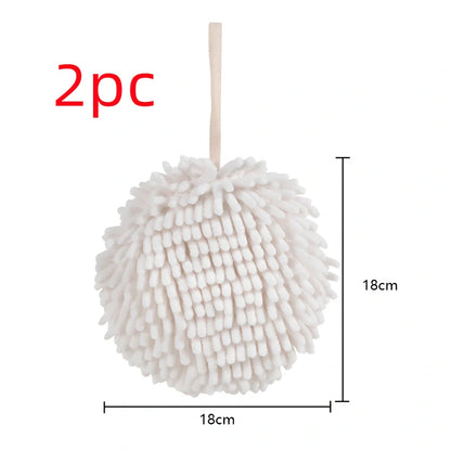 Blue chenille handball wipe showing 17x17cm dimensions for water absorption