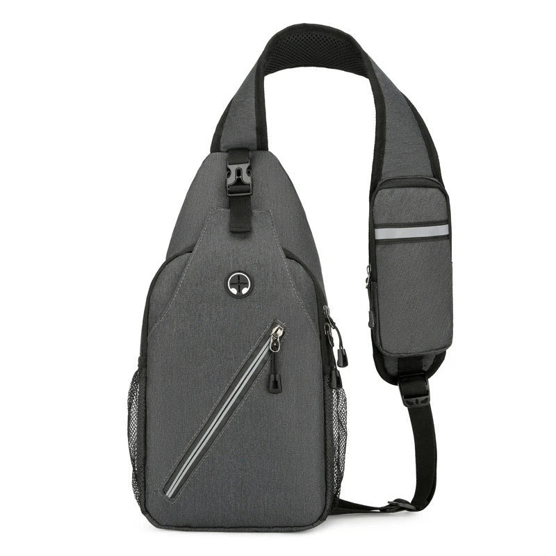 Durable men's shoulder bag made of high-quality Oxford cloth, featuring a spacious design with multiple compartments and an adjustable crossbody strap for hands-free convenience.