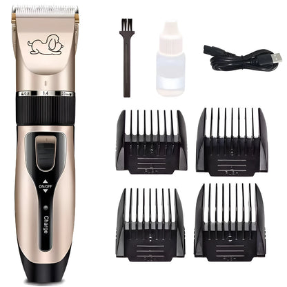 High power professional pet shaver for large dogs and cats in Pearl White or Tuhao Gold with optional power display
