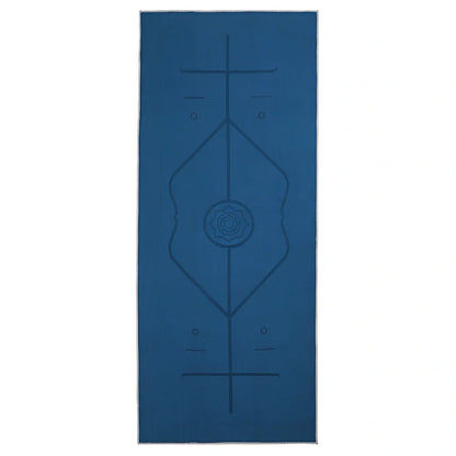 Microfiber yoga towel with 185cm length and 3mm thickness in dark grey colour