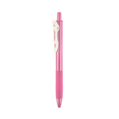 Retro colour gel pen set with plastic barrel and 0.5mm tip in five colour options