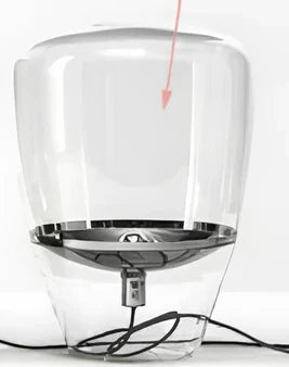 Scandinavian minimalist glass table lamp with iron body in gold, grey, rose gold or white colour options