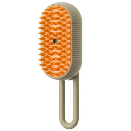 Versatile pet grooming brush with steam spray function for deep cleaning and rejuvenating your pet's coat