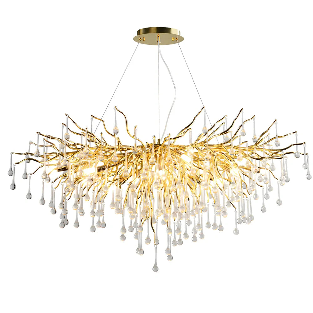 Art Deco glass chandelier with geometric patterns, adjustable suspension, 800mm diameter