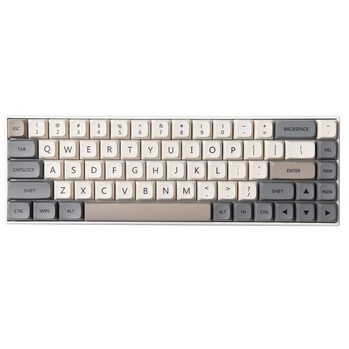 PBT XDA profile 139-key mechanical keyboard keycap set with opaque sublimation print, shown in English layout.
