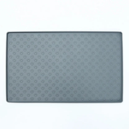 Waterproof silicone pet mat for dogs and cats, easy to clean and durable.
