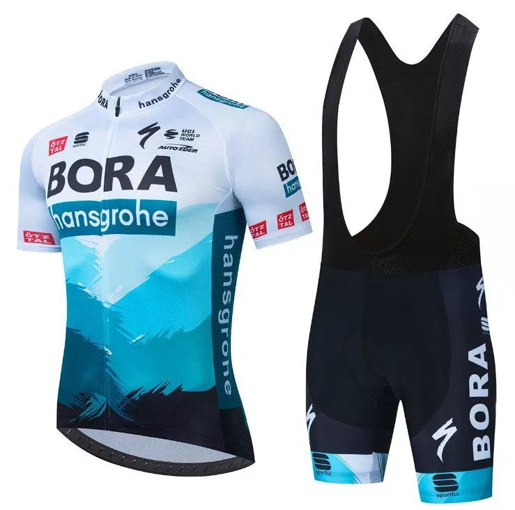 Breathable mesh cycling suit for men and women in various colors and sizes