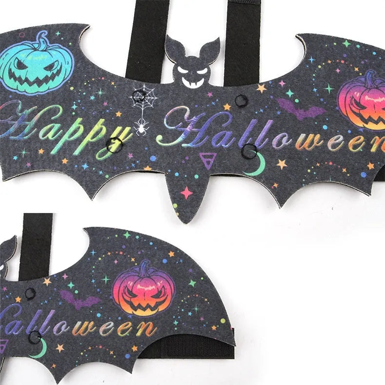 Halloween batwing costume for small pets in felt material with bat wing design