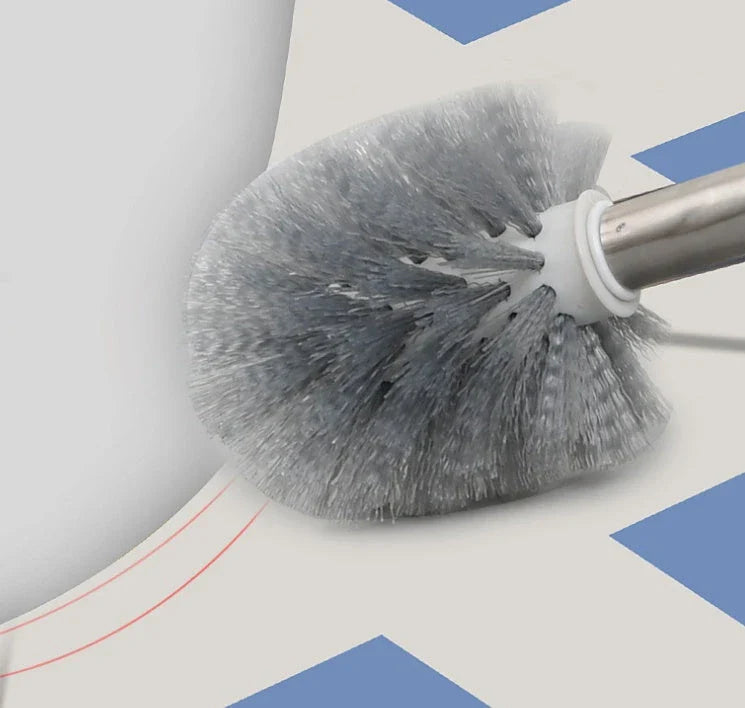 Premium silicone toilet brush with sturdy holder for easy, effective bathroom cleaning