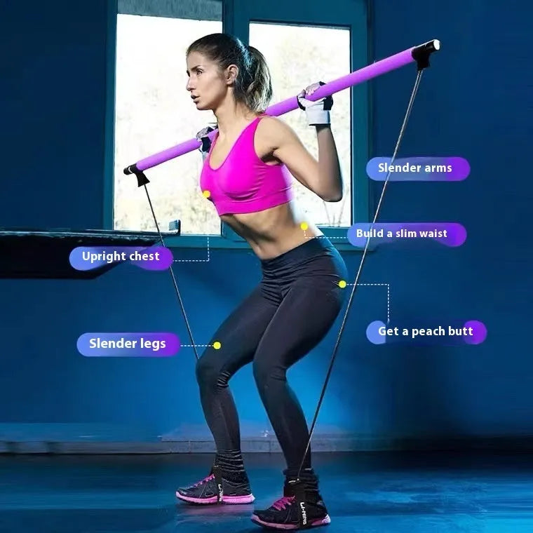 Yoga fitness hip training pulling rope with adjustable tension for hip mobility, flexibility training and strength exercises in black, blue, pink or purple colour options