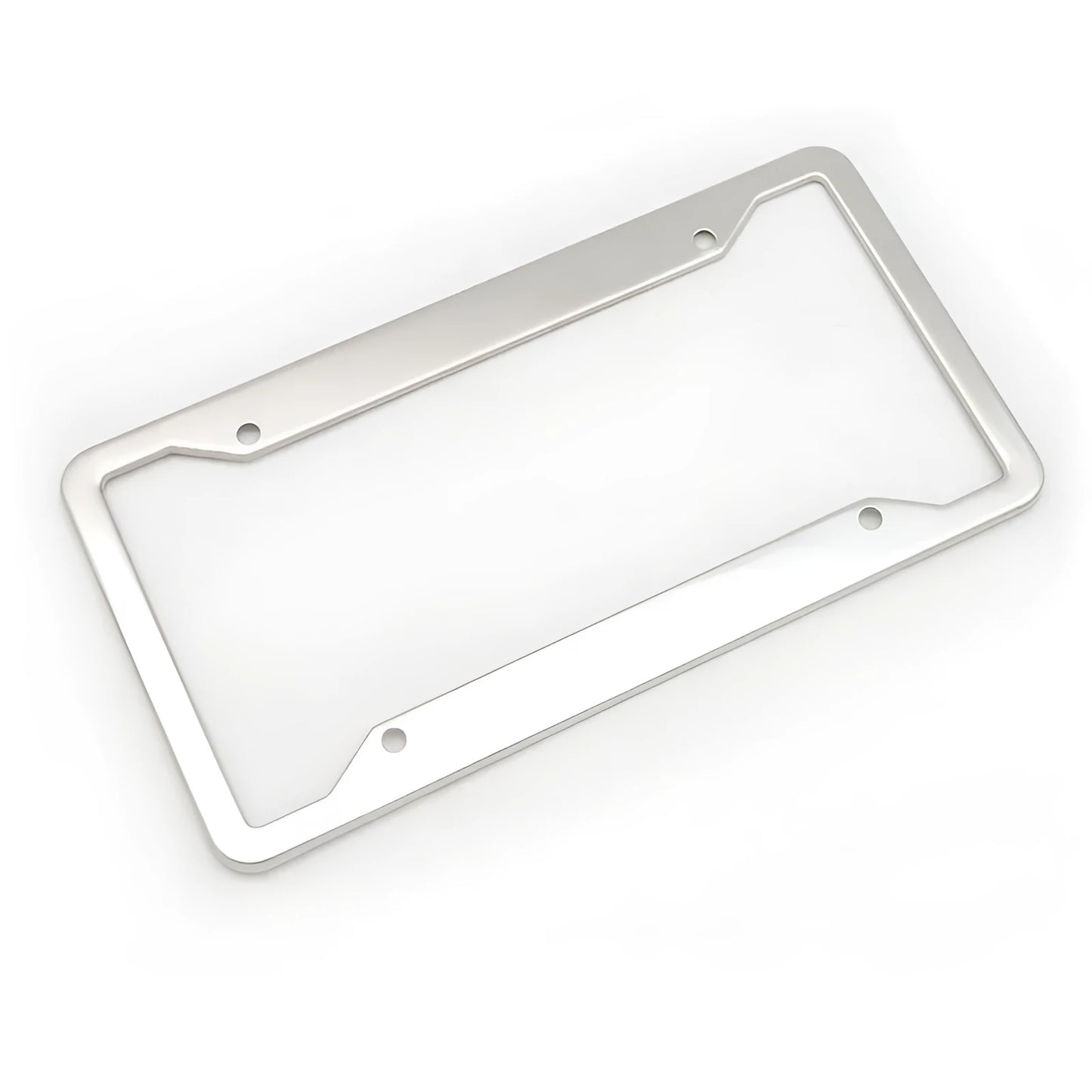 Aluminium alloy stainless steel license plate frame in black finish showing vehicle registration plate protection