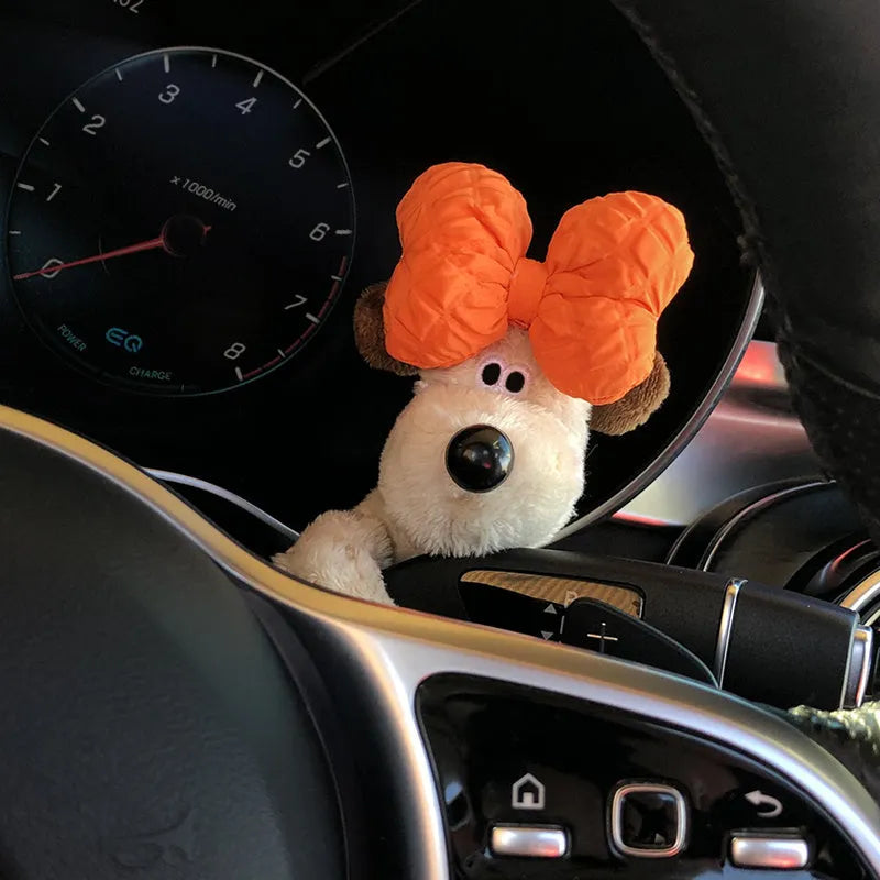 Cotton cartoon doll ornament for car pregnancy block coverage with hanging design