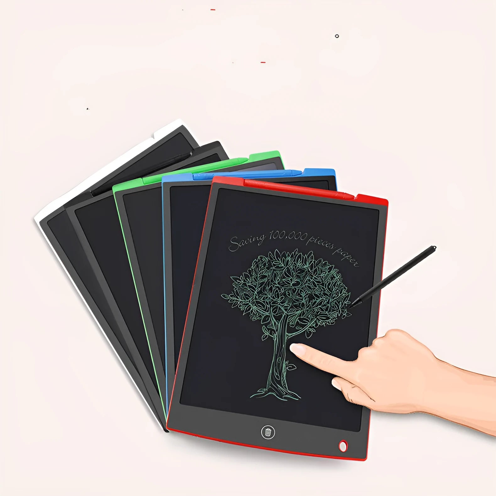 LCD handwriting board for children in black, blue, green, or red with stylus pen and clear button
