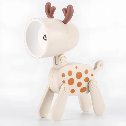 Hand-made mini night lamp with cartoon animal design in blue, measuring 33x55x80mm