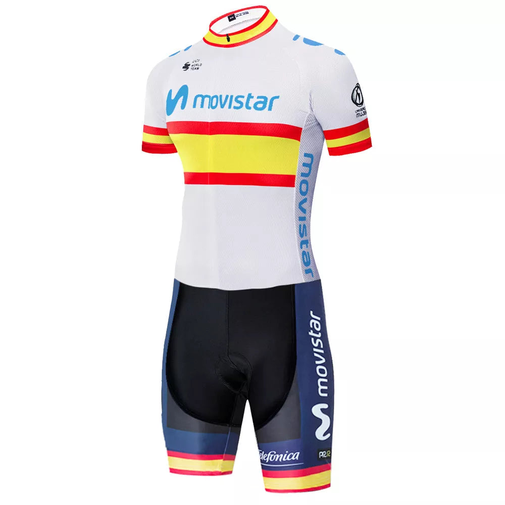 Short Sleeve Cycling Jersey Suit in moisture-wicking fabric for summer sports