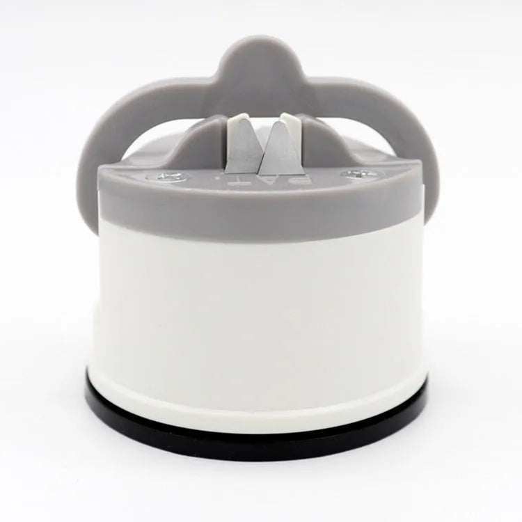 Small suction cup knife sharpener, ABS blade, 65 x 65mm, shown in red yellow green blue orange black white gold silver
