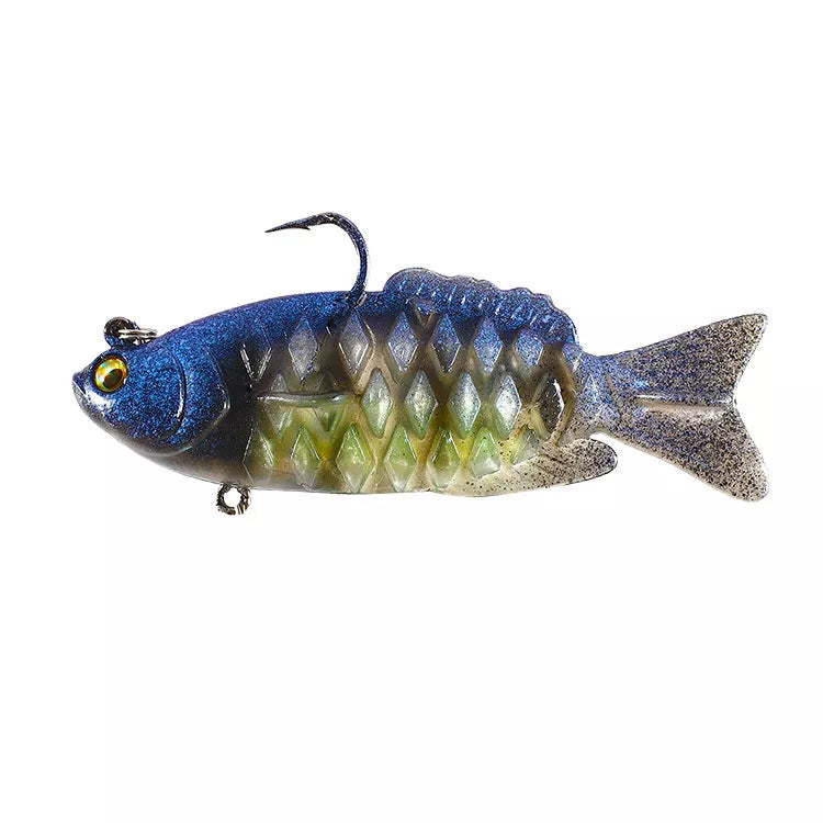 Soft Shad Bait with 3D bionic eye for bass fishing in seven colors