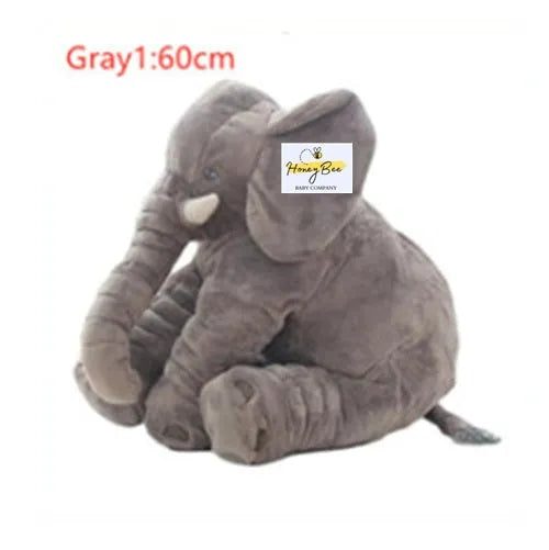 Elephant doll pillow baby comfort sleep toy in short plush with PP cotton filling, 60cm and 40cm sizes