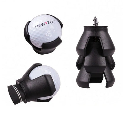 Black aluminium golf ball picker clip weighing 60g for course retrieval and outdoor sports