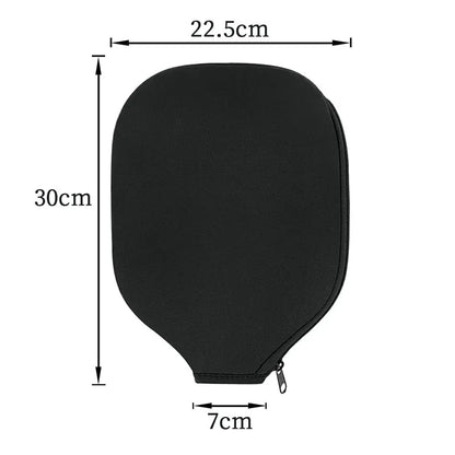 Black neoprene protective sleeve for a table tennis racket