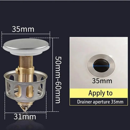 White copper bounce filter element for a single basin kitchen sink waste outlet.