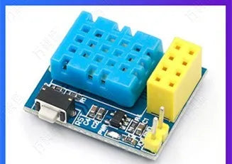 Temperature and humidity WiFi node module with DHT11 sensor measuring 25mm by 21mm