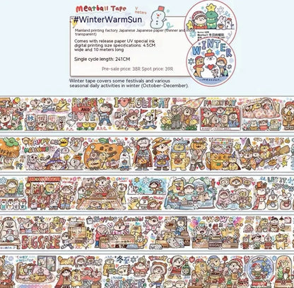 Haemorrhoid tape packaging stickers with cute cartoon characters on Japanese paper, 42 style options