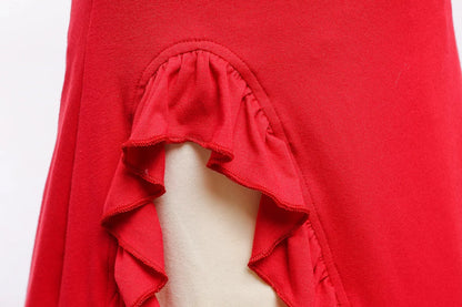 Halloween Kids' Skirt Girls' Princess Dress in vibrant red, perfect for trick-or-treating