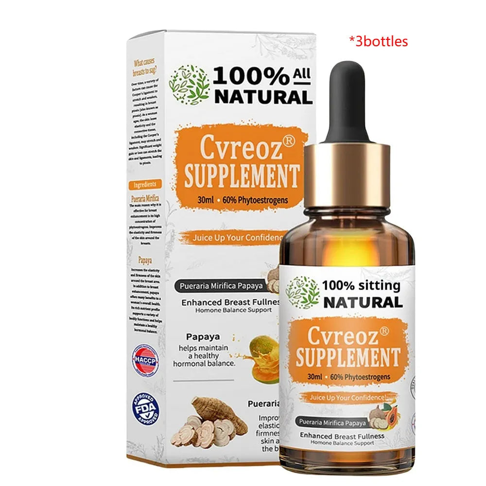 Papaya supplement 30ml bottle for any skin type with three-year shelf life