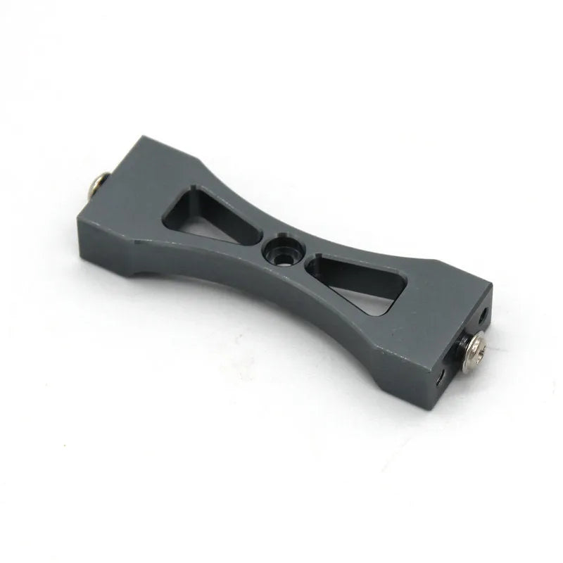 Alloy military-style remote control car accessories including grey front bar, beam, axles, and black tyres