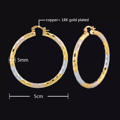 Simple Gold Women's Metal Alloy Geometric Earrings in gold and gold A colors