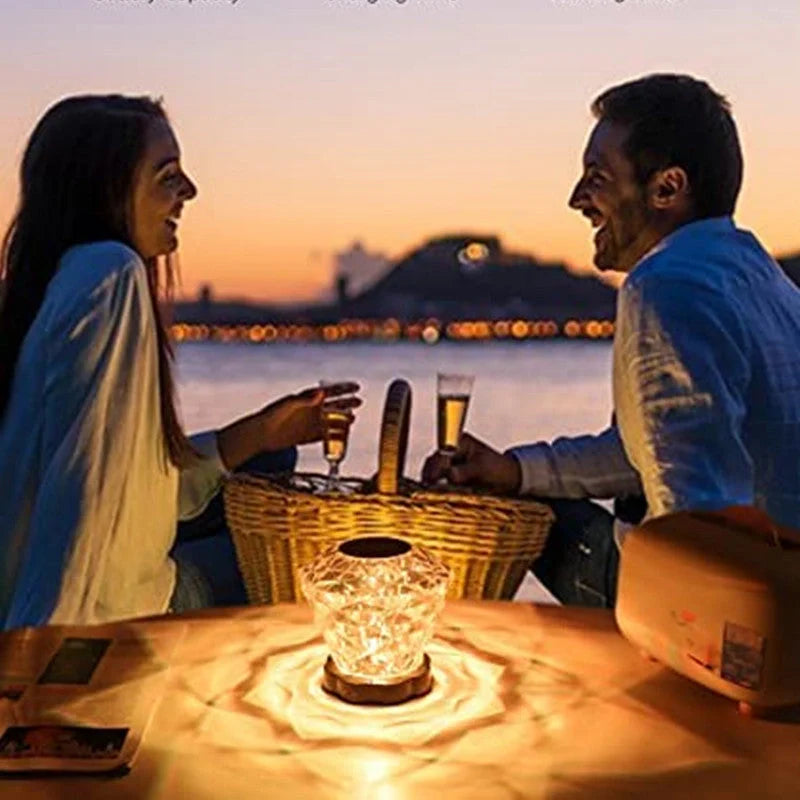 Diamond Crystal Lamp with USB touch sensor and elegant crystal design