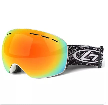 Windshield ski goggles with TPU frame and PC lens for winter sports